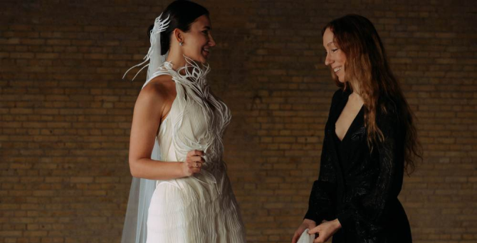 Айрис ван Херпен создала первое в мире свадебное платье, напечатанное на 3D-принтере