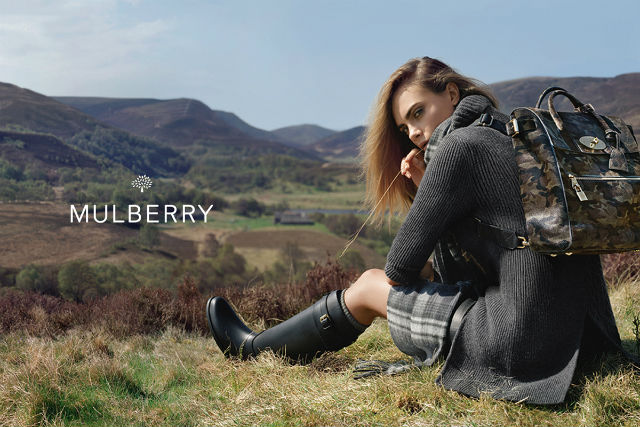 Рекламная кампания Mulberry с Карой Делевинь, осень-зима 2014