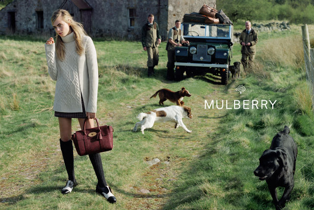 Рекламная кампания Mulberry с Карой Делевинь, осень-зима 2014