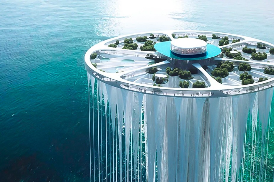 Новой достопримечательностью Китая станет футуристическая башня в виде парящего острова (фото 7)