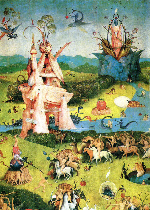 Фрагмент триптиха Иеронима Босха "Сад земных наслаждений"