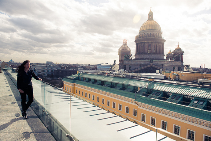 Ариэль на крыше W в Санкт-Петербурге