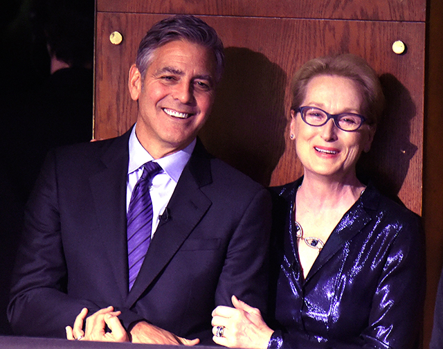 Джордж Клуни и Мэрил Стрип на ежегодном благотворительном вечере (фото 5)