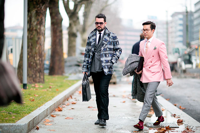 Мужская неделя моды в Милане F/W 2015: street style. Часть 1 (фото 1)