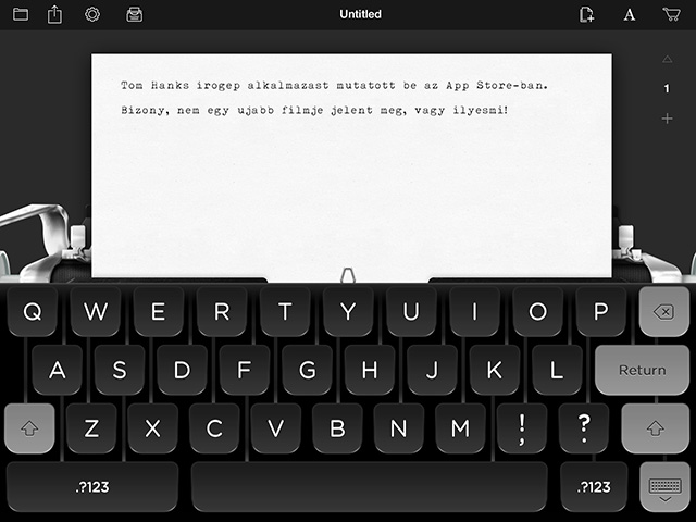 Том Хэнкс выпустил приложение — печатную машинку для iPad (фото 1)
