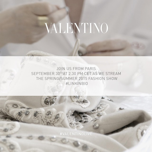 Прямая трансляция показа Valentino, весна-лето 2015