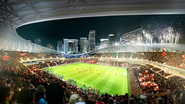 Дэвид Бекхэм представил проект нового футбольного стадиона в Майами