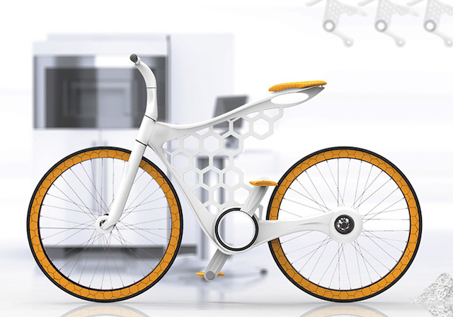Напечатанный на 3D-принтере концепт велосипеда Luna