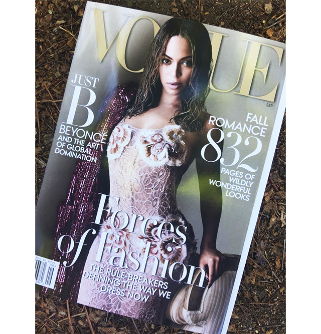 Новый рекорд Бейонсе: впервые на обложке сентябрьского Vogue