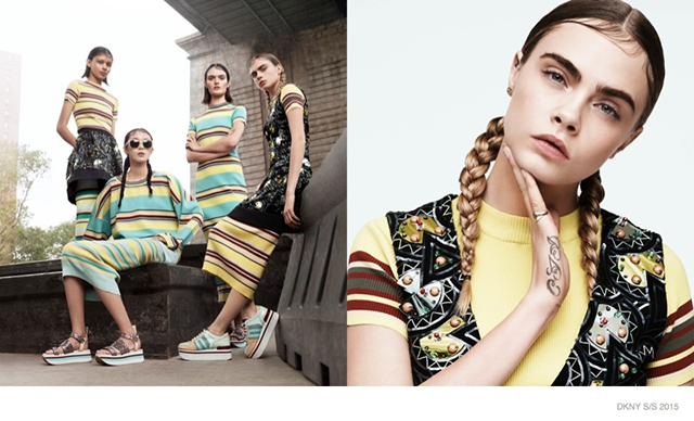 Кара Делевинь в новой рекламной кампании DKNY