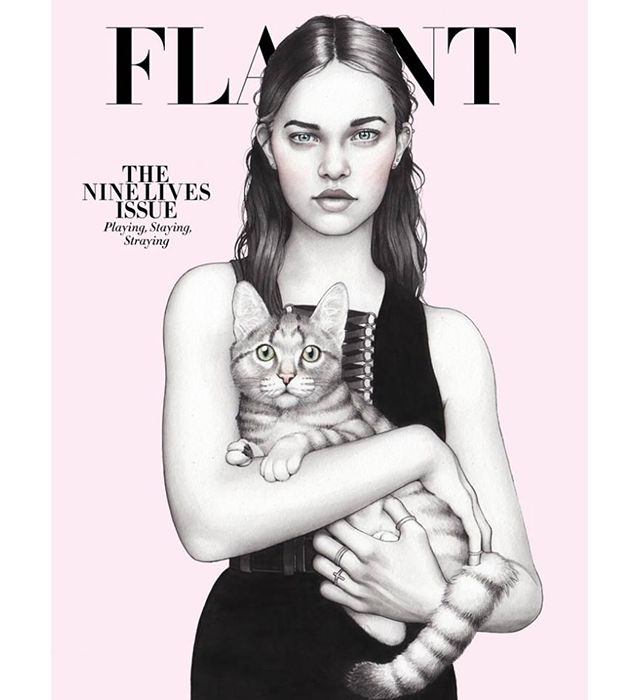 Кошкин дом: \"кошачьи\" обложки нового выпуска Flaunt