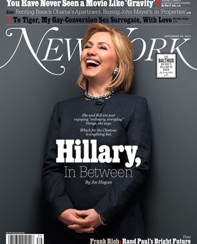 Хиллари Клинтон на обложке New York Magazine