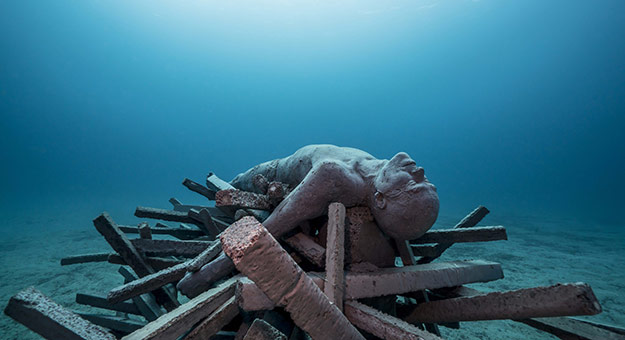 Как выглядит первый в Европе подводный музей Museo Atlántico
