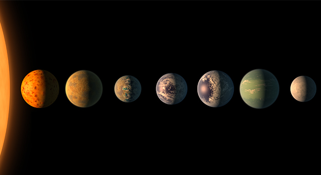 NASA обнаружило семь планет размером с Землю