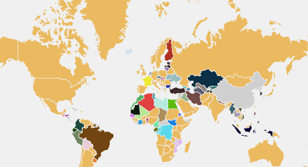 Time составил карту с самыми популярными людьми в поиске Google