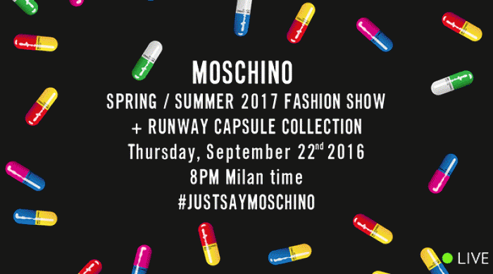 Прямая трансляция показа Moschino, весна-лето 2017