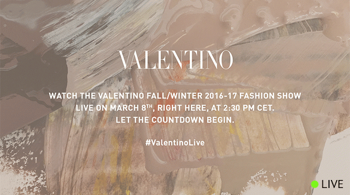 Прямая трансляция показа Valentino, осень-зима 2016