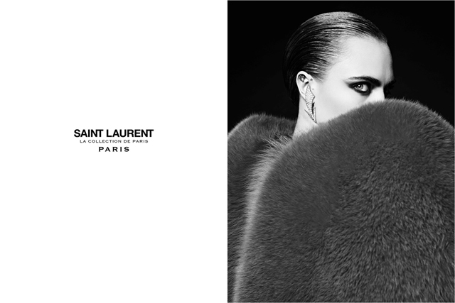 Кара Делевинь в рекламной кампании Saint Laurent (фото 3)