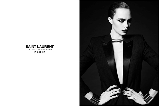 Кара Делевинь в рекламной кампании Saint Laurent (фото 2)