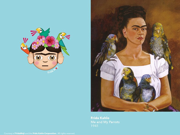 Фрида Кало в эмодзи: мартышки, цветы и попугаи (фото 4)