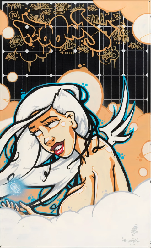 Художники рисуют на солнечных батареях для международного экологического проекта (фото 10)
