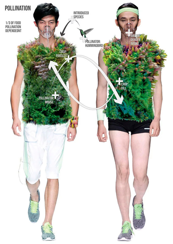 Дизайнеры создали растительный жилет, который питается отходами человека (фото 1)