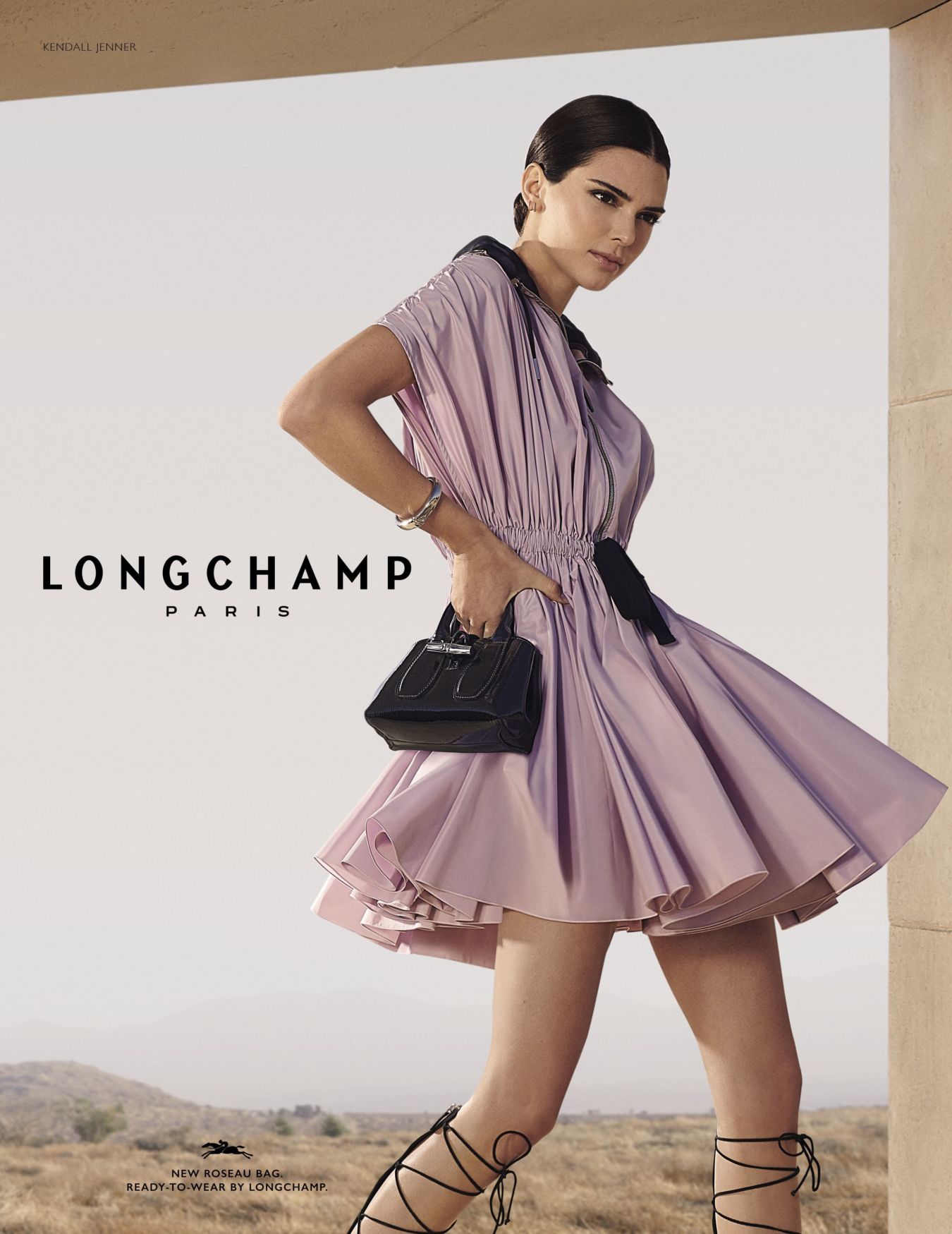 Кендалл Дженнер позирует на фоне скал и прерий в новой кампании Longchamp (фото 3)