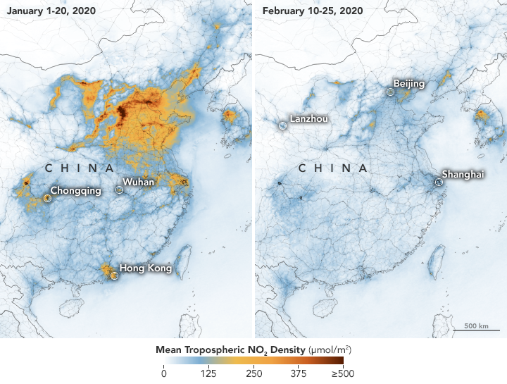 В Китае из-за коронавируса сократились вредные выбросы в атмосферу (фото 1)