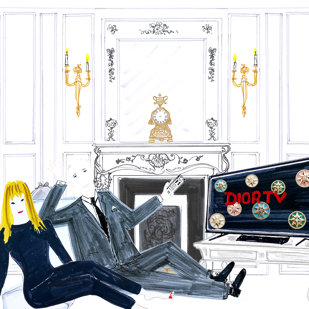 Арт-директор Dior Joaillerie Виктуар де Кастеллан сделала серию скетчей о самоизоляции (фото 4)