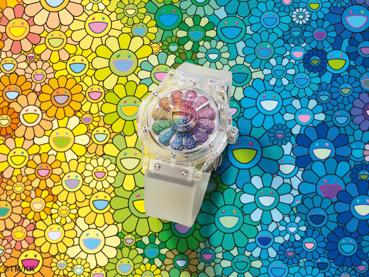 Hublot выпустил радужные часы в коллаборации с художником Такаси Мураками (фото 1)