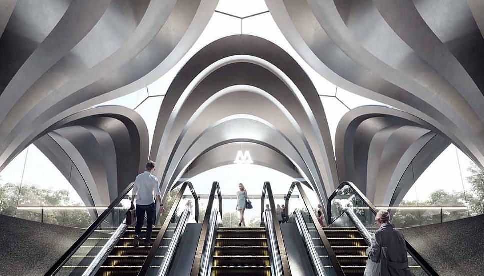 Архитектурное бюро Захи Хадид показало проект станций украинского метро (фото 5)