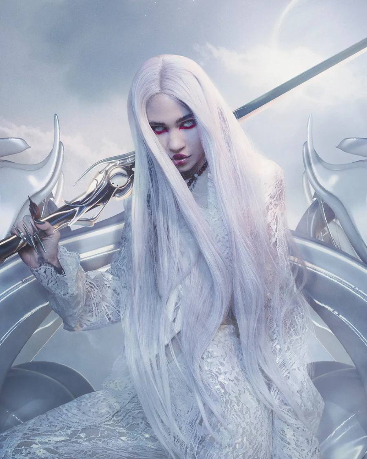 Граймс снялась в новой кампании Dion Lee (фото 5)