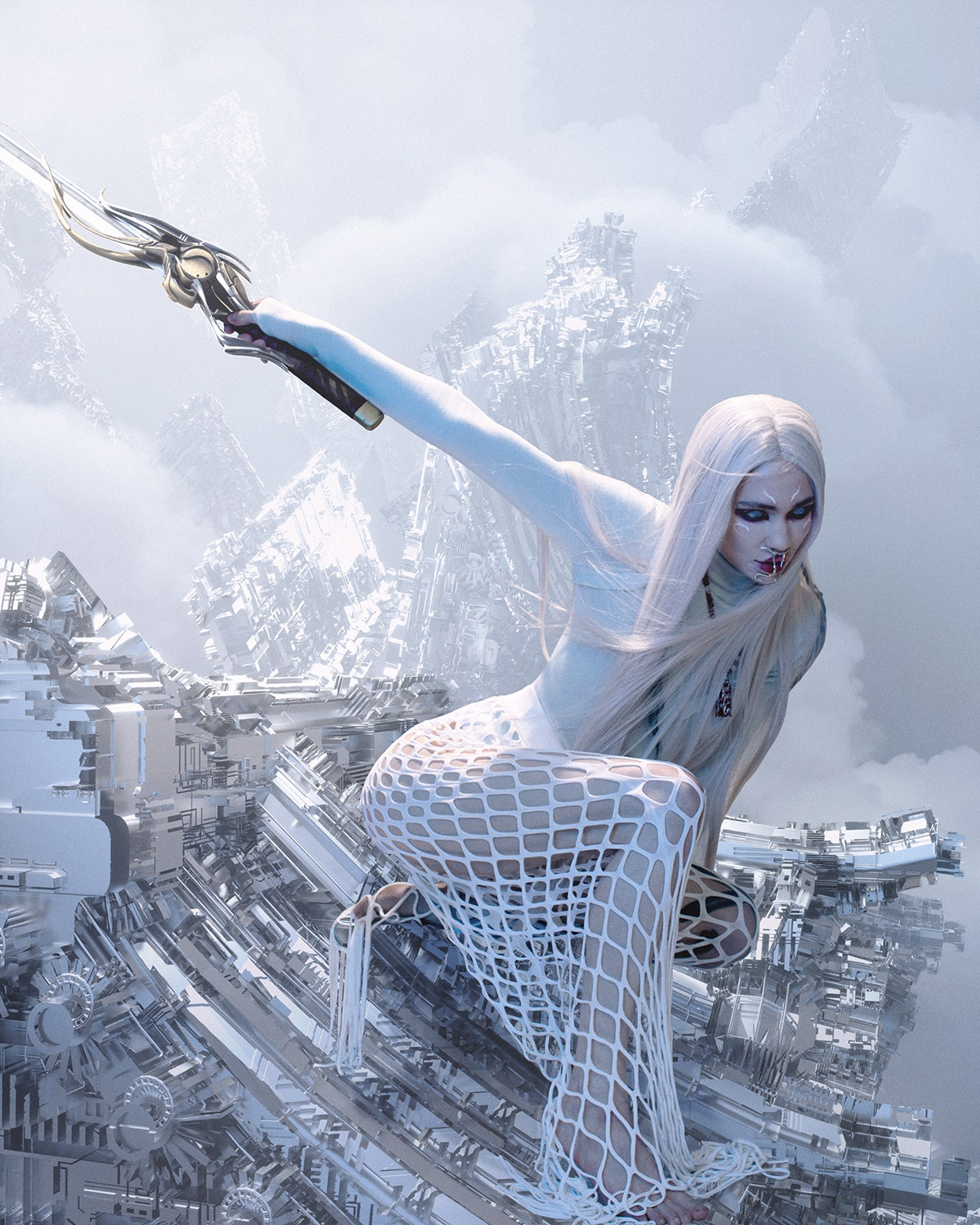 Граймс снялась в новой кампании Dion Lee (фото 4)