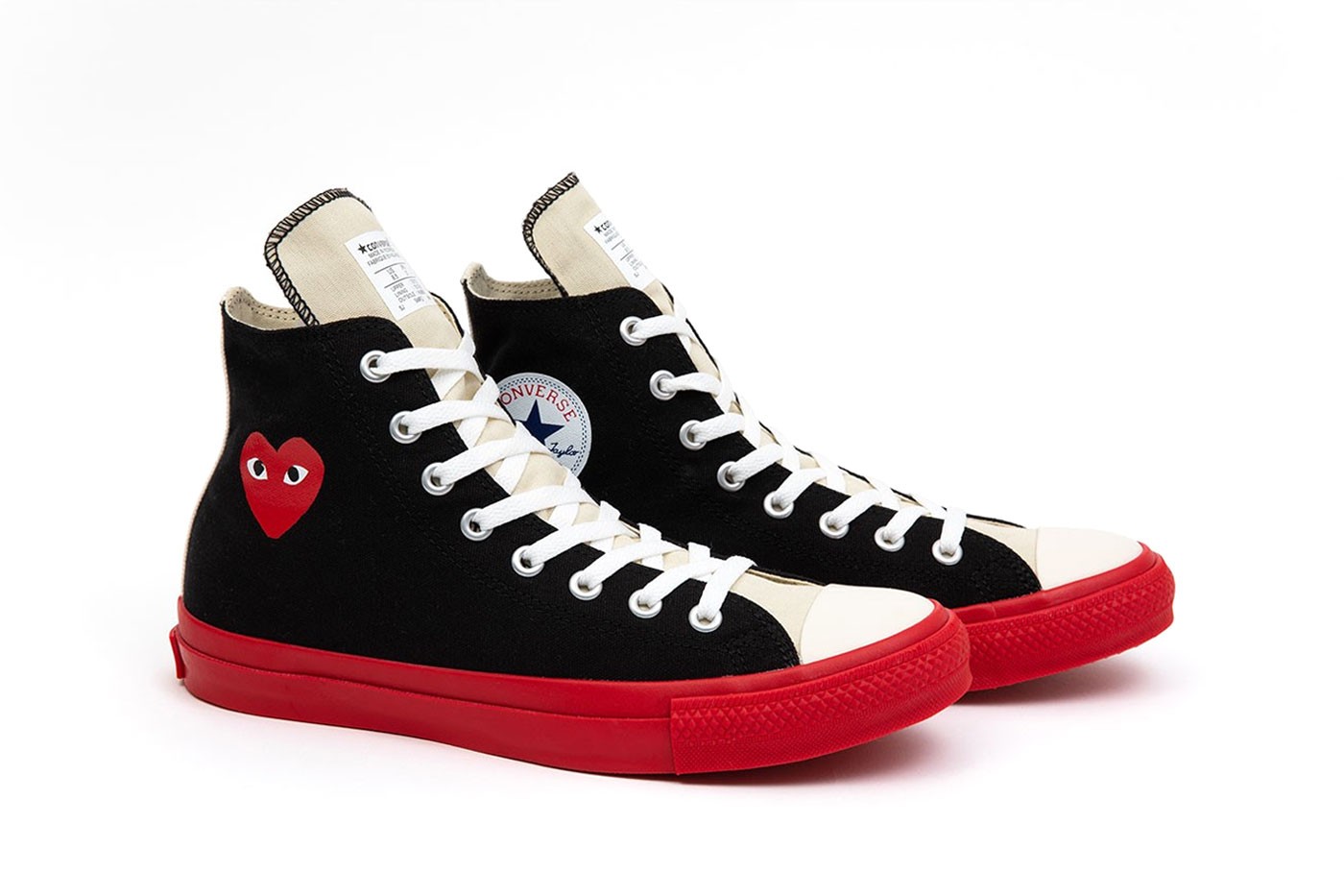 Comme des Garçons Play и Converse показали новую модель кед с красной подошвой (фото 2)