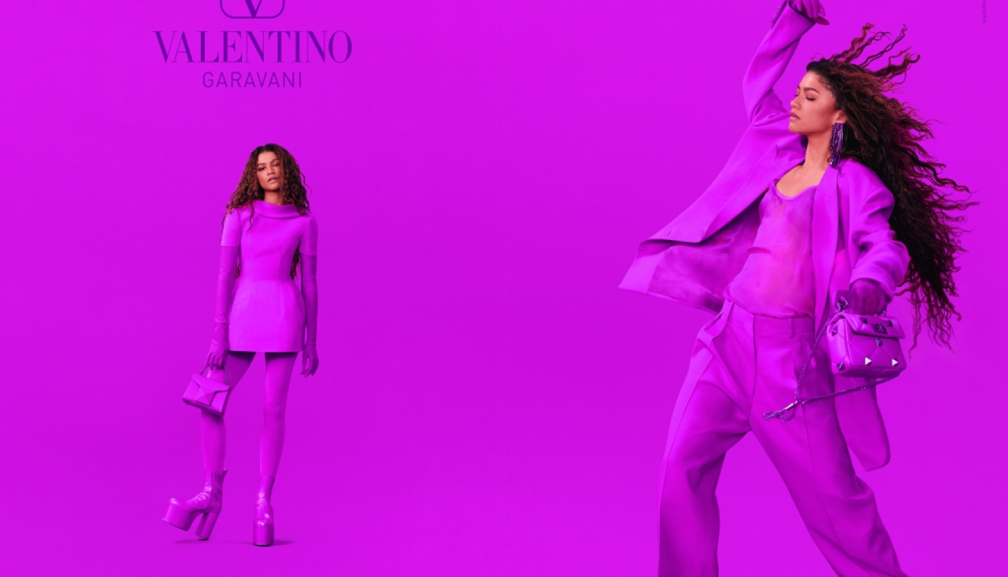 Valentino показал первые кадры из новой кампании с Зендаей — в розовом цвете (фото 1)