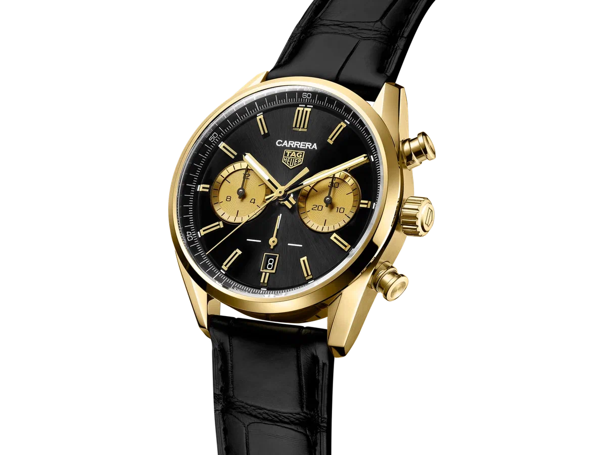 TAG Heuer представил часы Carrera Chronograph в черно-золотом цвете (фото 1)