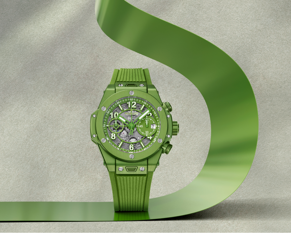 Бренд Hublot выпустил часы из капсул Nespresso в ярко-зеленом цвете (фото 4)