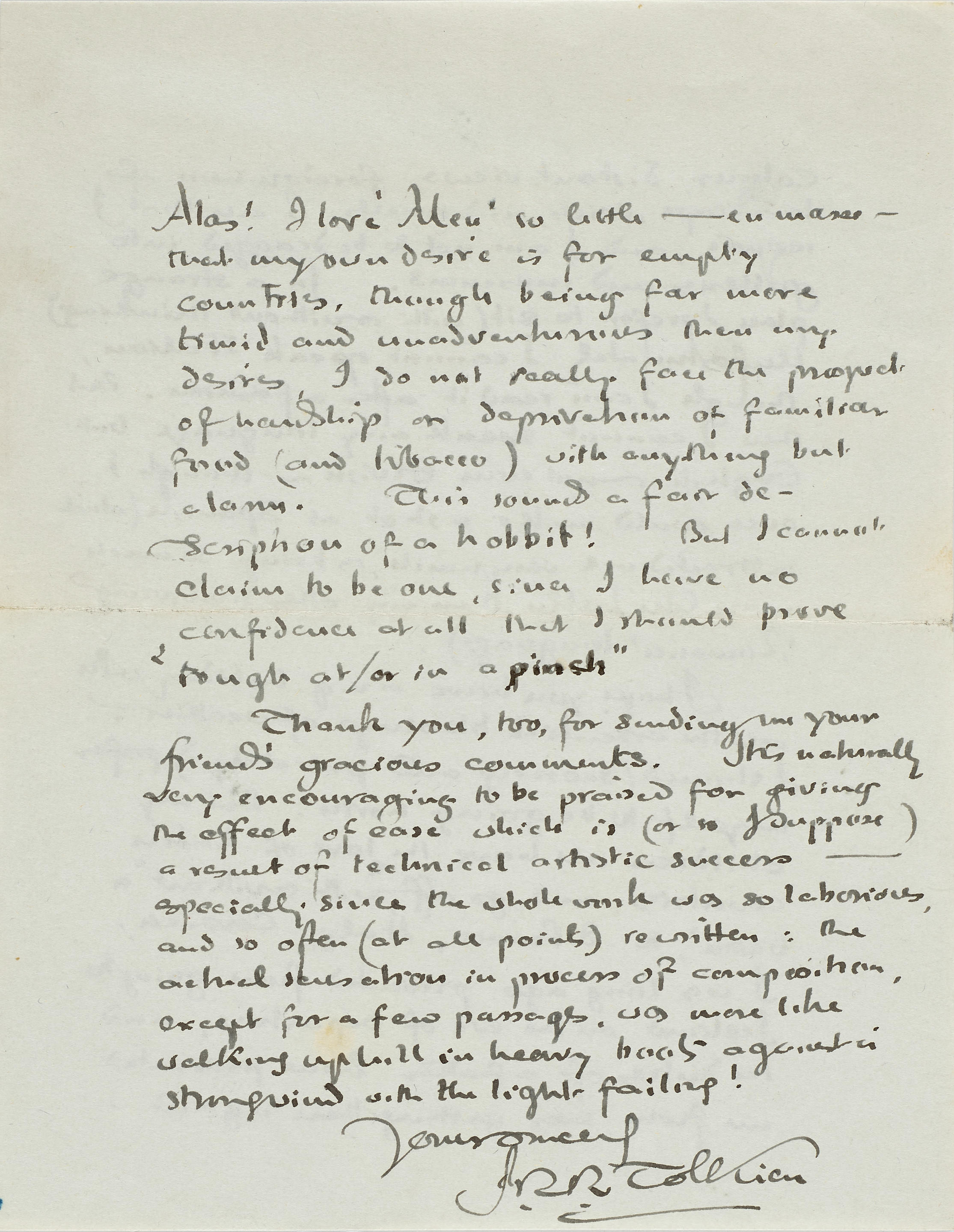 Письмо Толкина, в котором он сравнивает себя с хоббитом, продали на аукционе за 20,5 тысячи долларов (фото 2)