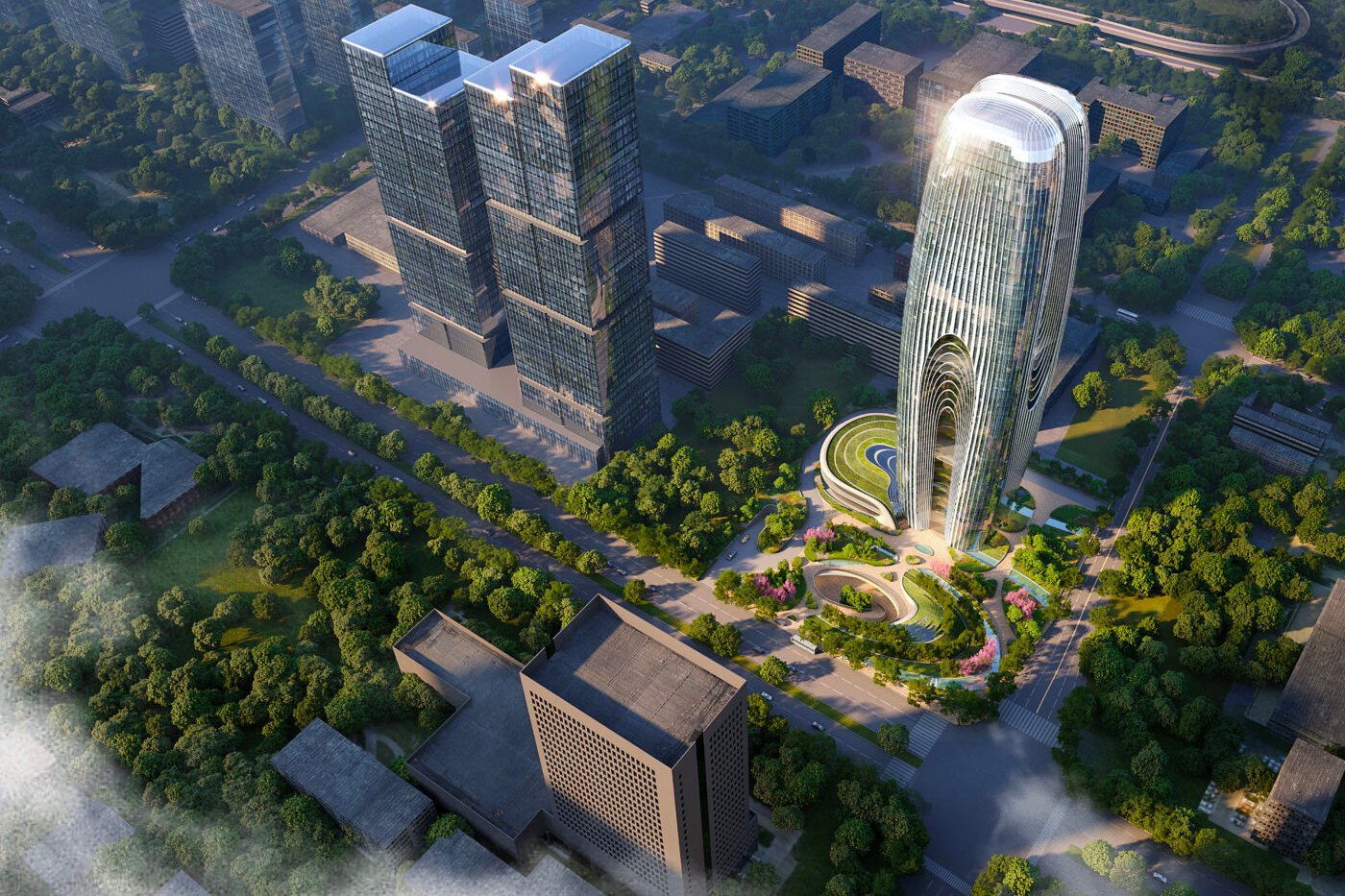 Бюро Захи Хадид спроектировало новый небоскреб в Сиане (фото 3)