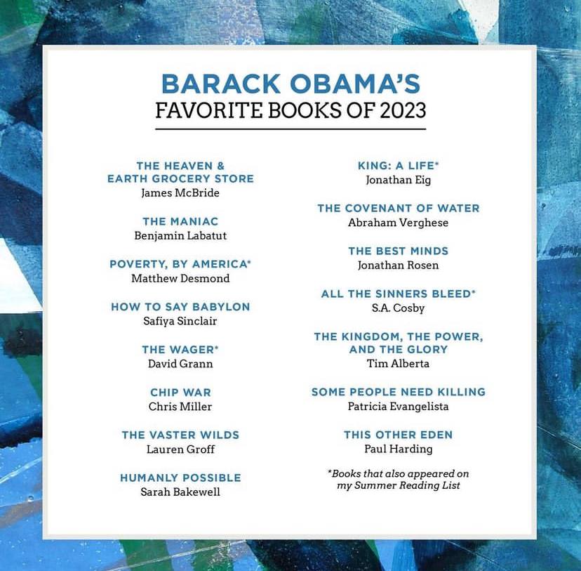 Барак Обама назвал любимые книги, прочитанные в 2023 году (фото 1)