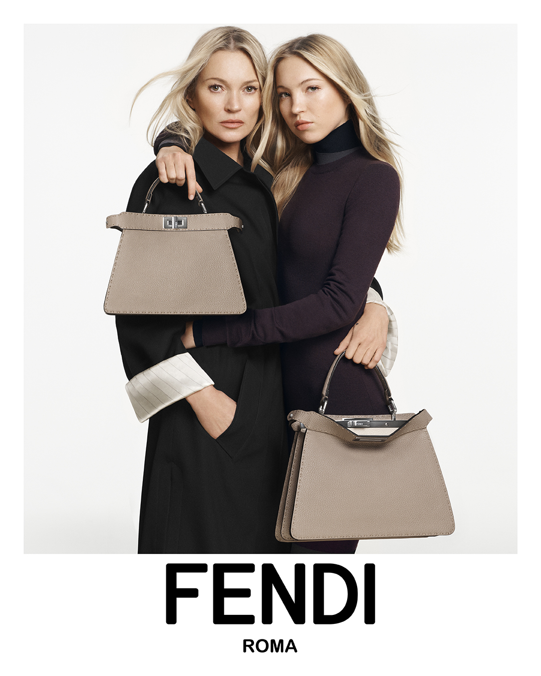 Кейт и Лила Мосс снялись в кампании сумок Fendi Peekaboo (фото 1)