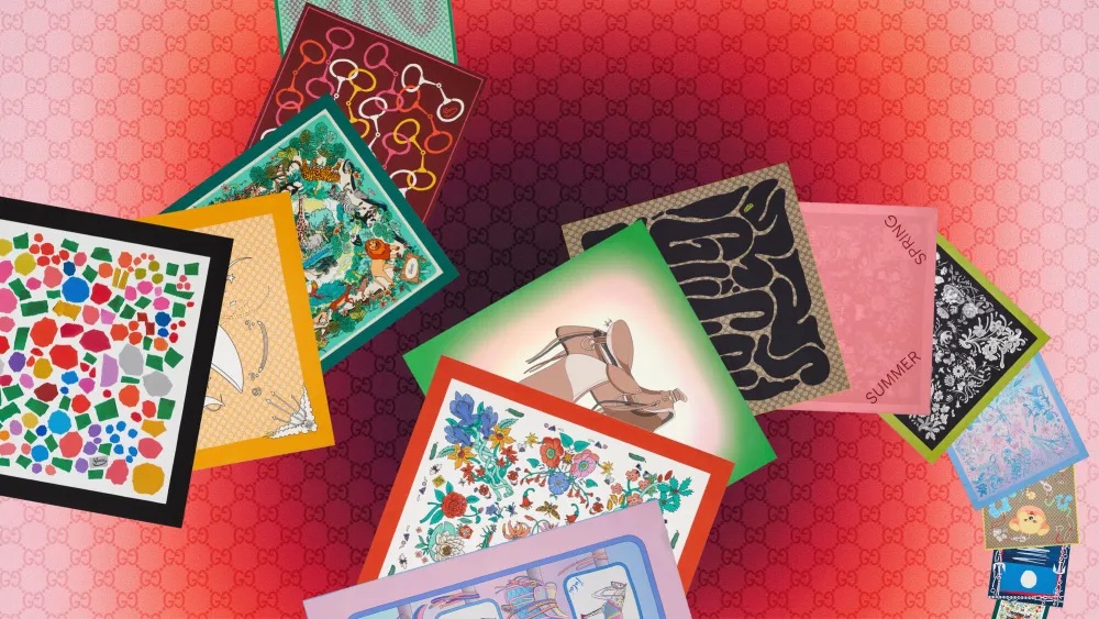 Gucci запускает проект «90×90», посвященный истории создания шелковых платков (фото 1)