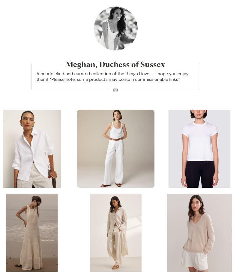 Меган Маркл запустила страницу на платформе ShopMy (фото 2)