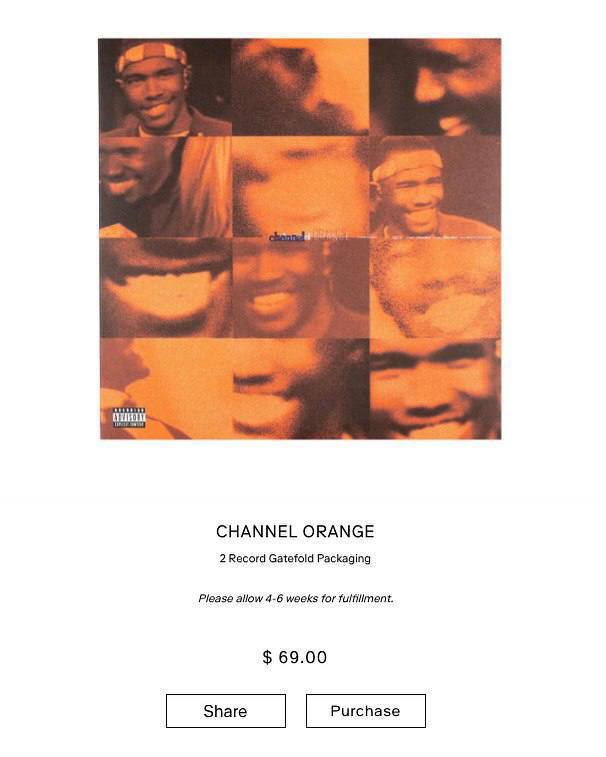 Фрэнк Оушен выпустил виниловую версию альбома «Channel Orange» (фото 2)