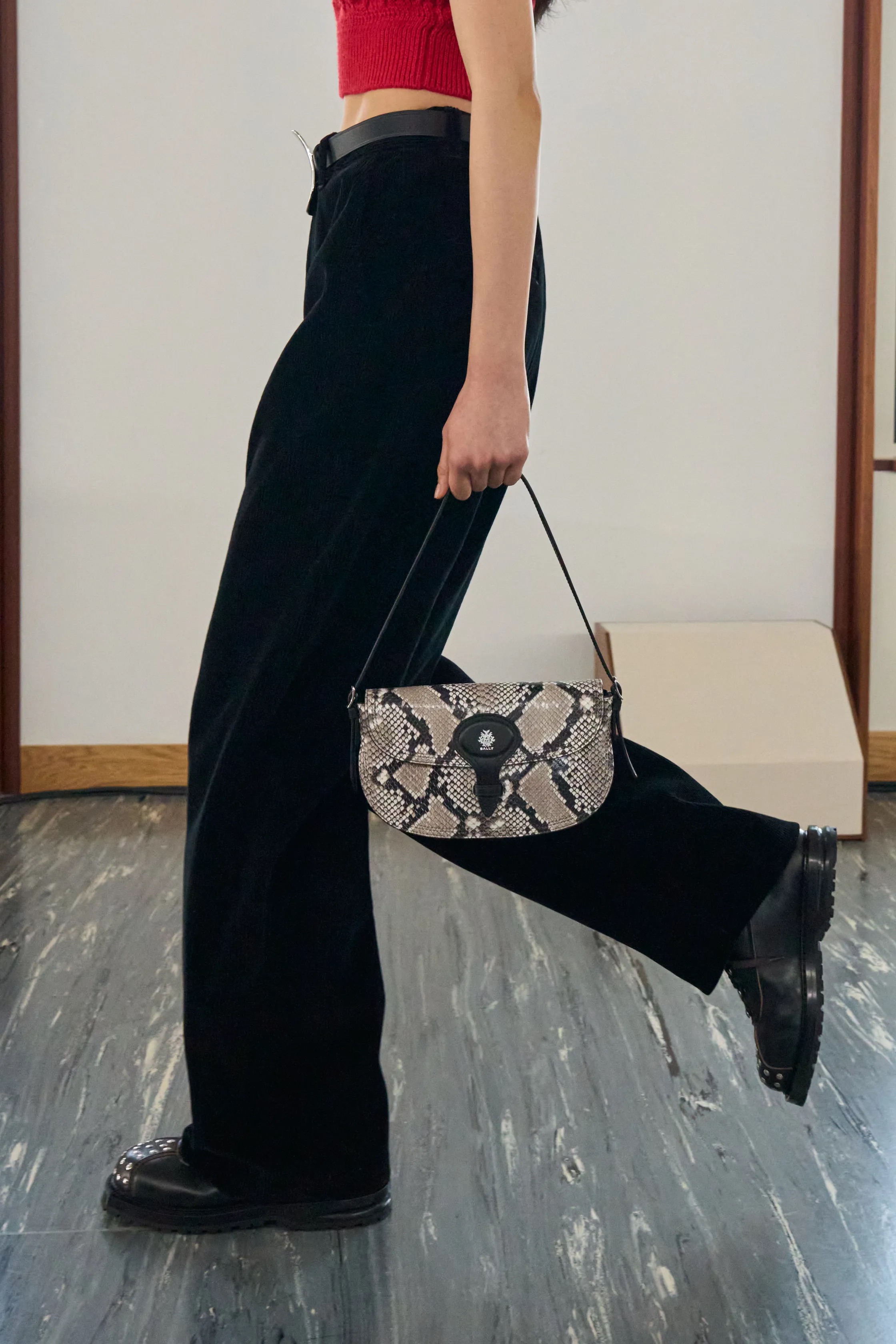 Обувь и сумки осень-зима 2025: ботфорты, туфли с открытым мыском, ридикюли и баулы (фото 27)