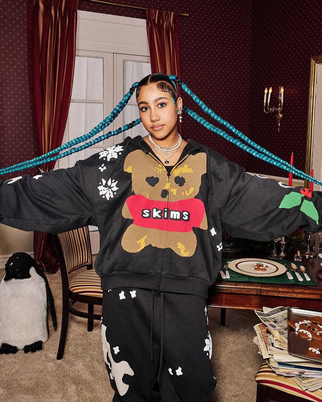 Дочь Ким Кардашьян Норт Уэст снялась в кампании Skims (фото 4)