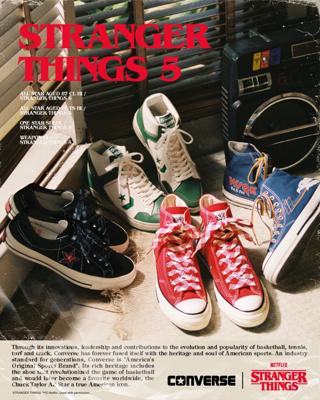 Бренд Converse Japan выпустил коллекцию по мотивам «Очень странных дел» (фото 1)