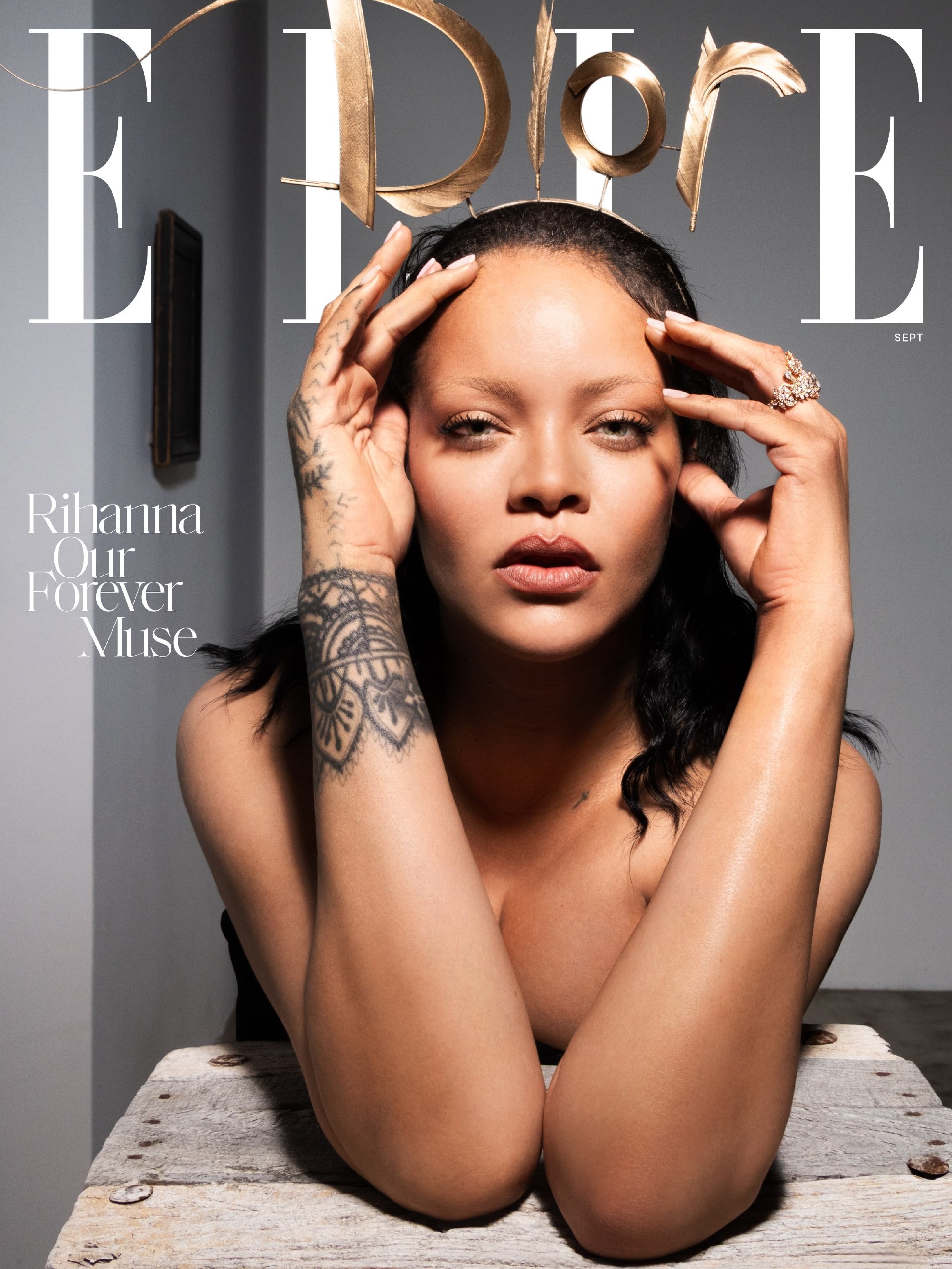 Рианна стала героиней сентябрьского ELLE (фото 1)