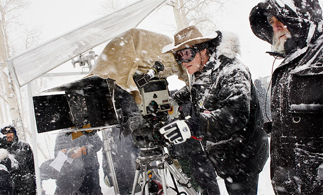 Квентин Тарантино во время съемок "Омерзительная восьмерка": осечка Тарантино (фото 1)