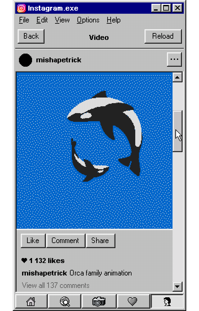 Машина времени: как если бы Instagram был на Windows 95 (фото 2)